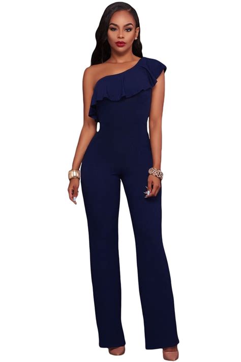 women navy blue jumpsuit.